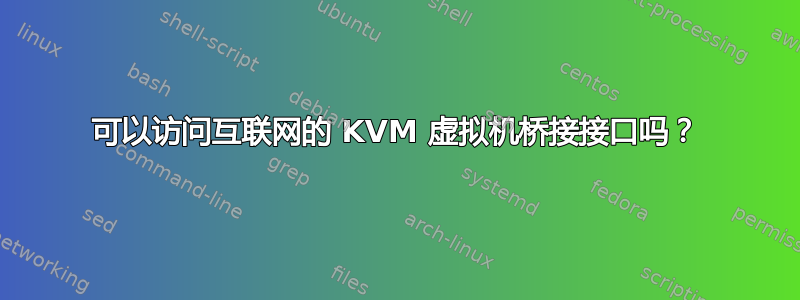 可以访问互联网的 KVM 虚拟机桥接接口吗？