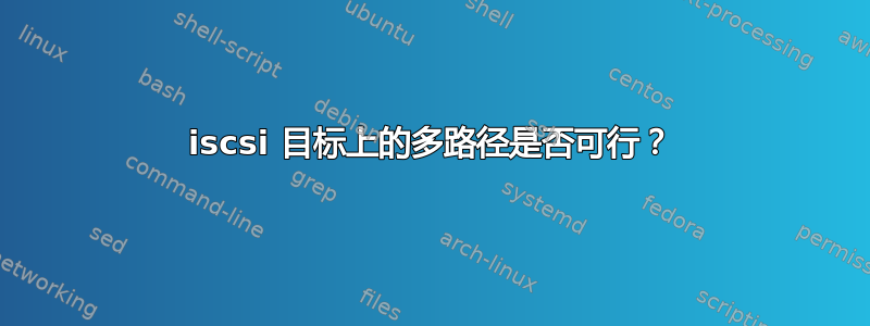 iscsi 目标上的多路径是否可行？