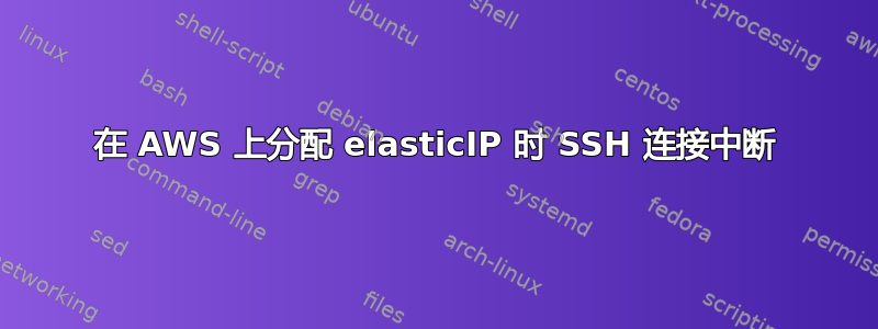 在 AWS 上分配 elasticIP 时 SSH 连接中断