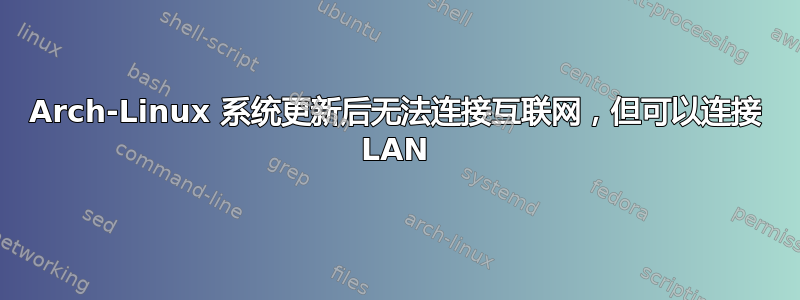 Arch-Linux 系统更新后无法连接互联网，但可以连接 LAN