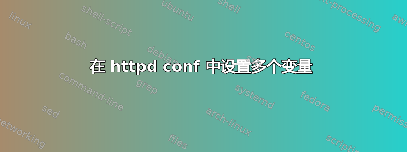 在 httpd conf 中设置多个变量