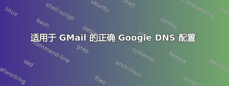 适用于 GMail 的正确 Google DNS 配置