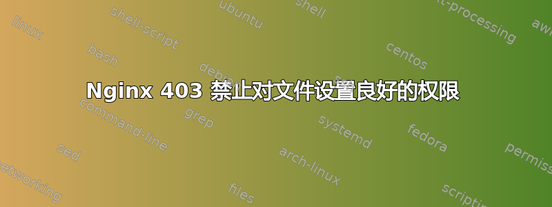 Nginx 403 禁止对文件设置良好的权限