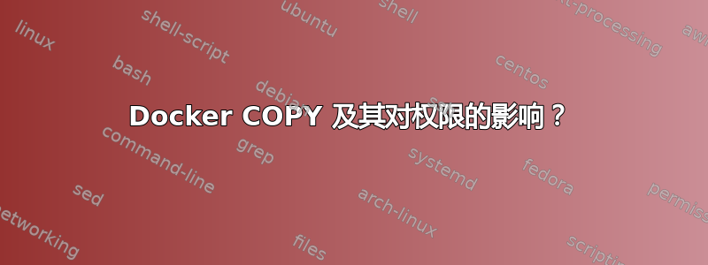 Docker COPY 及其对权限的影响？