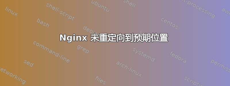 Nginx 未重定向到预期位置