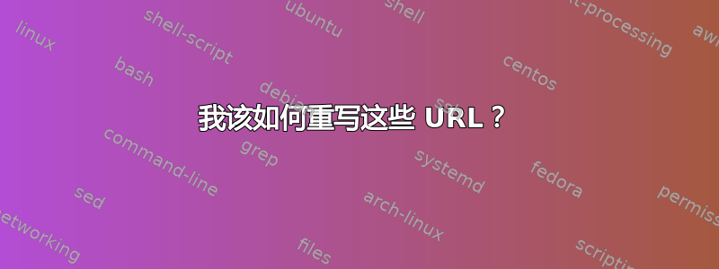 我该如何重写这些 URL？