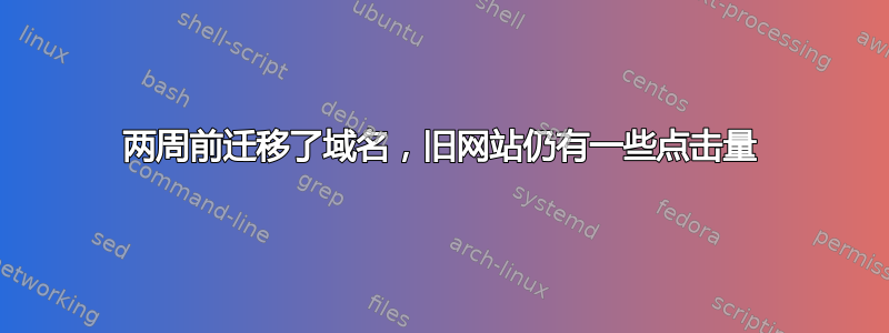 两周前迁移了域名，旧网站仍有一些点击量