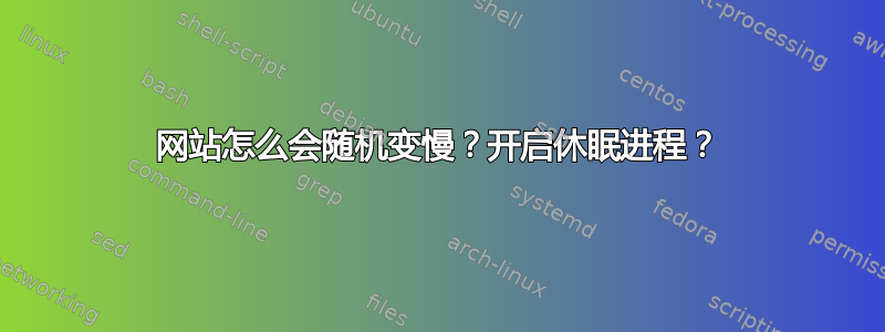 网站怎么会随机变慢？开启休眠进程？