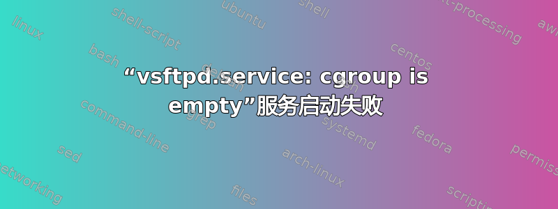 “vsftpd.service: cgroup is empty”服务启动失败