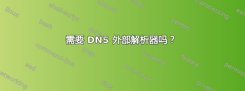 需要 DNS 外部解析器吗？