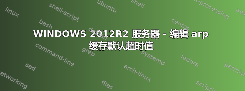 WINDOWS 2012R2 服务器 - 编辑 arp 缓存默认超时值