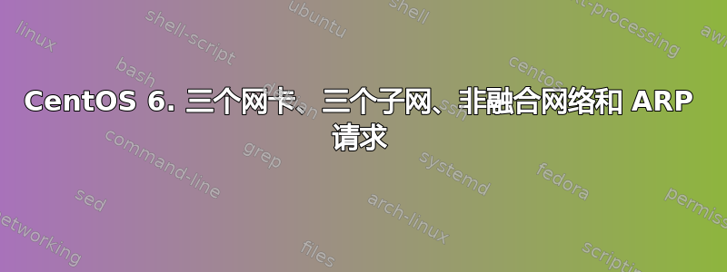 CentOS 6. 三个网卡、三个子网、非融合网络和 ARP 请求