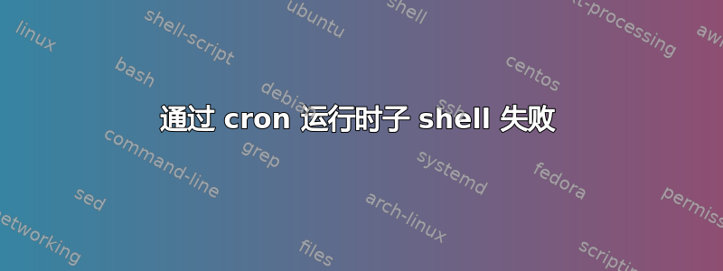 通过 cron 运行时子 shell 失败