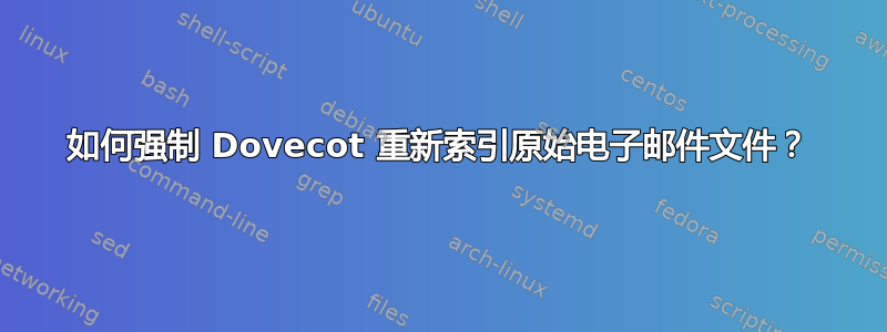 如何强制 Dovecot 重新索引原始电子邮件文件？