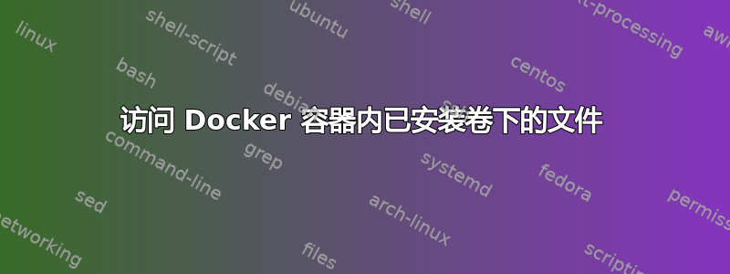 访问 Docker 容器内已安装卷下的文件