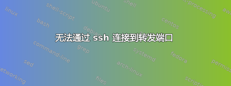 无法通过 ssh 连接到转发端口