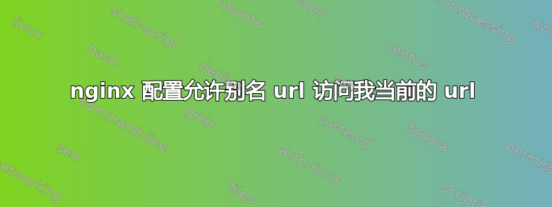 nginx 配置允许别名 url 访问我当前的 url