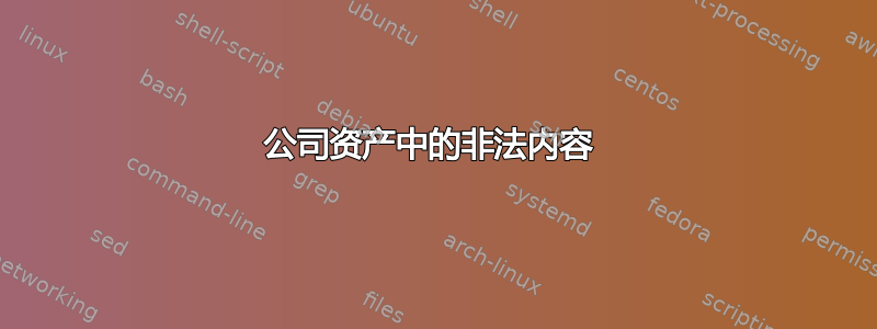 公司资产中的非法内容 