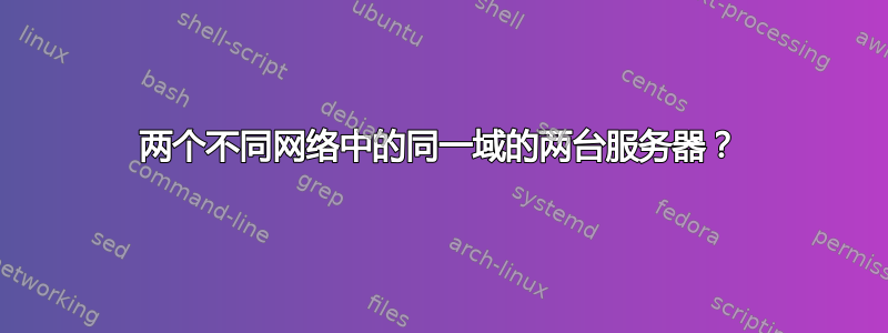 两个不同网络中的同一域的两台服务器？