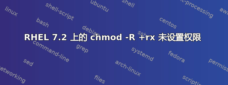 RHEL 7.2 上的 chmod -R +rx 未设置权限