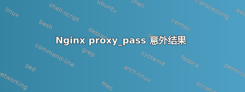 Nginx proxy_pass 意外结果