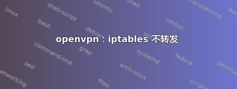 openvpn：iptables 不转发