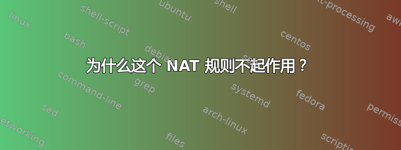 为什么这个 NAT 规则不起作用？