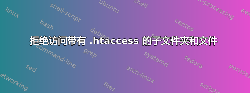 拒绝访问带有 .htaccess 的子文件夹和文件