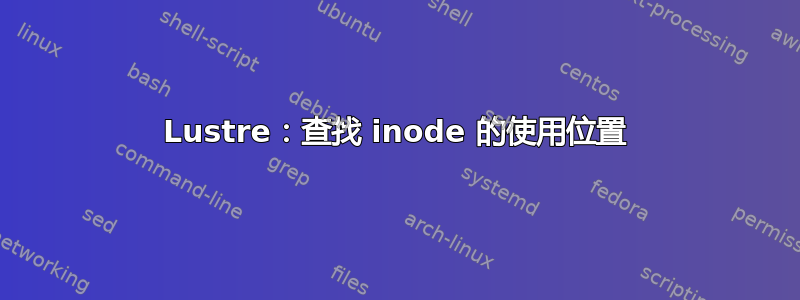 Lustre：查找 inode 的使用位置