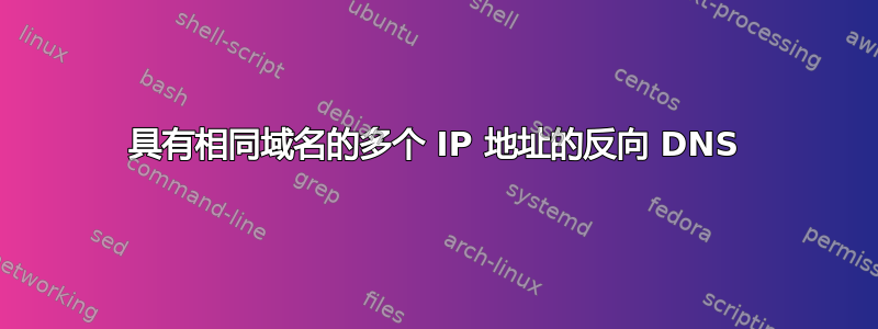 具有相同域名的多个 IP 地址的反向 DNS