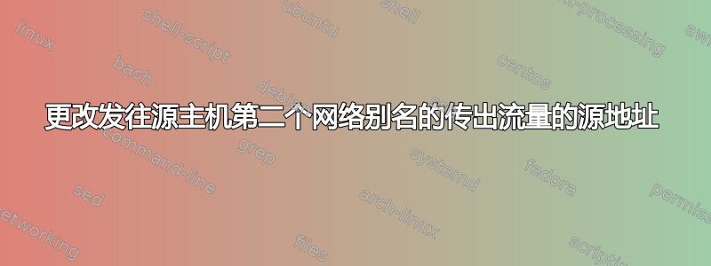 更改发往源主机第二个网络别名的传出流量的源地址