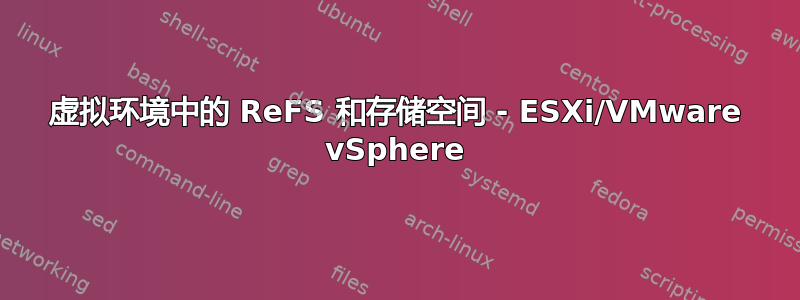 虚拟环境中的 ReFS 和存储空间 - ESXi/VMware vSphere