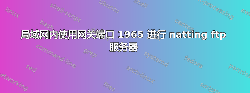 局域网内使用网关端口 1965 进行 natting ftp 服务器