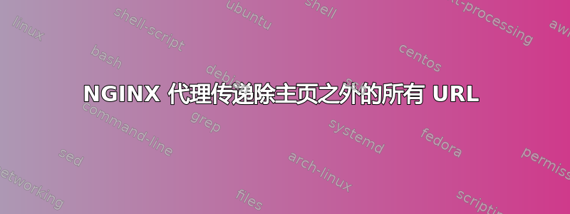 NGINX 代理传递除主页之外的所有 URL