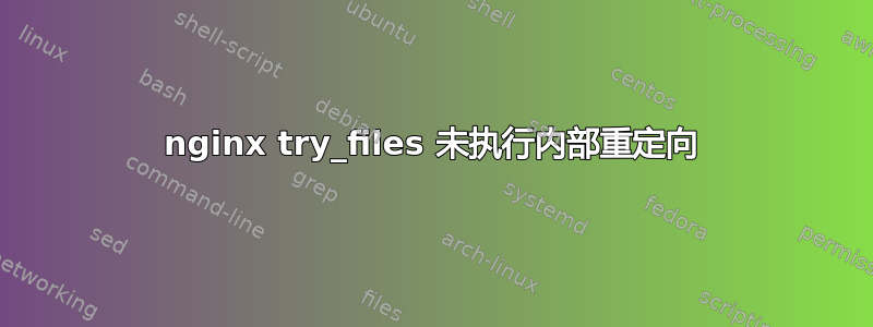 nginx try_files 未执行内部重定向