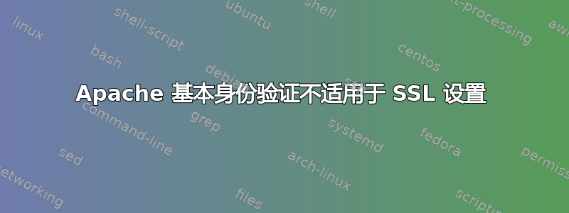 Apache 基本身份验证不适用于 SSL 设置