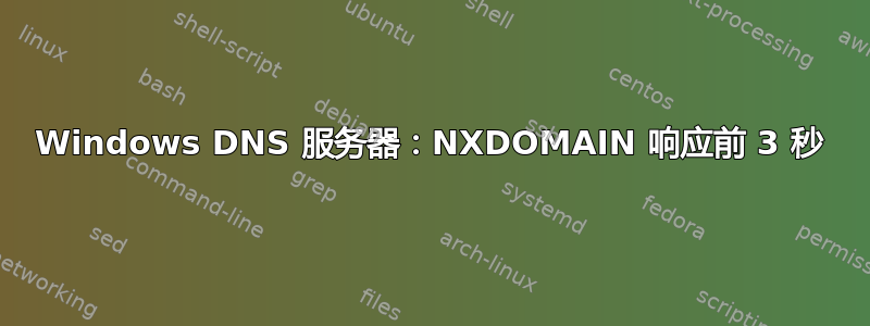 Windows DNS 服务器：NXDOMAIN 响应前 3 秒