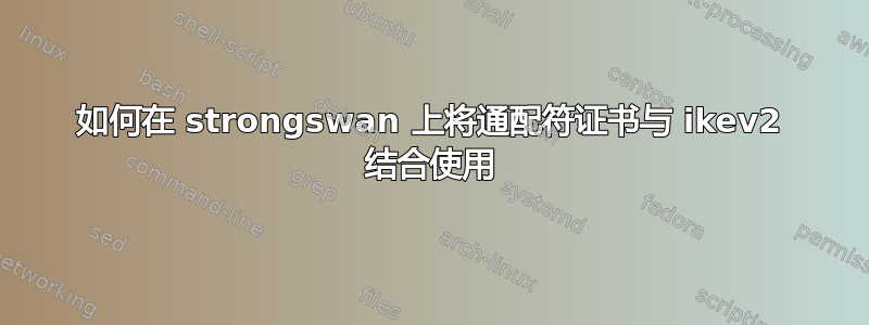 如何在 strongswan 上将通配符证书与 ikev2 结合使用