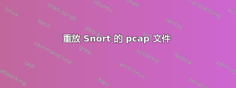 重放 Snort 的 pcap 文件