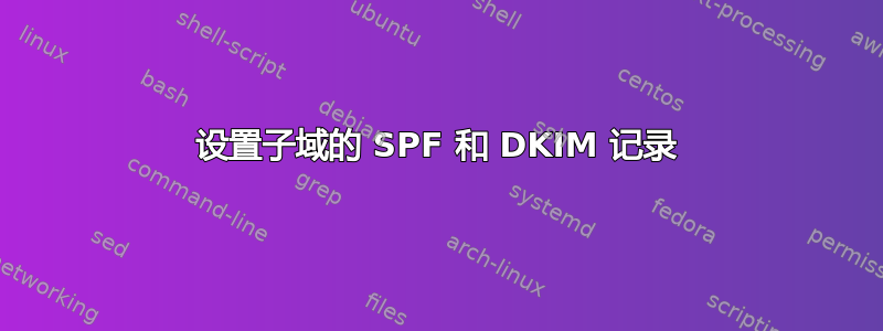 设置子域的 SPF 和 DKIM 记录