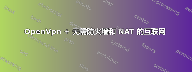 OpenVpn + 无需防火墙和 NAT 的互联网