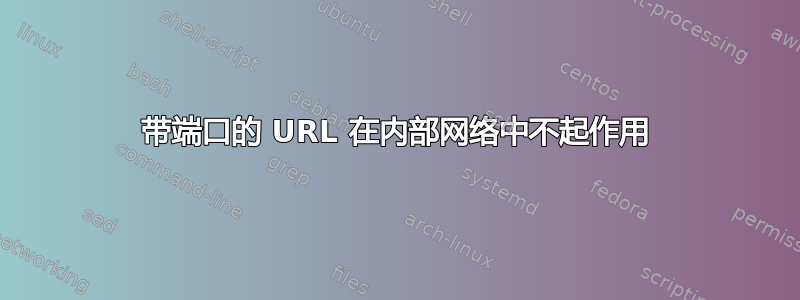 带端口的 URL 在内部网络中不起作用