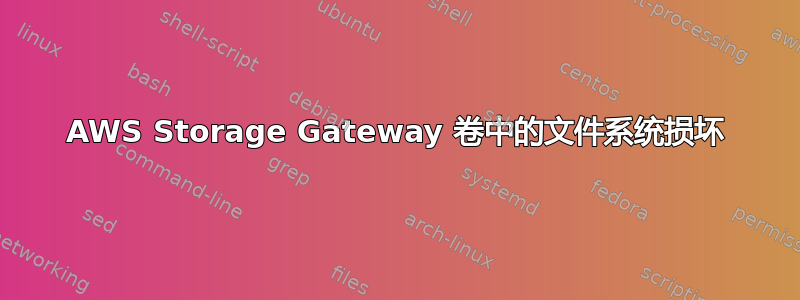 AWS Storage Gateway 卷中的文件系统损坏