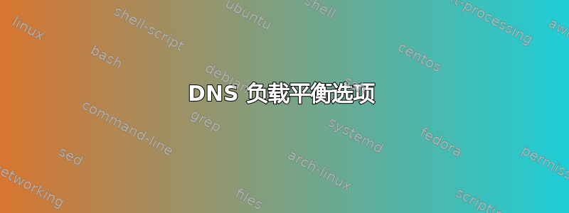 DNS 负载平衡选项