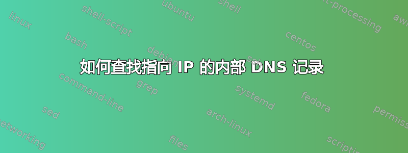 如何查找指向 IP 的内部 DNS 记录