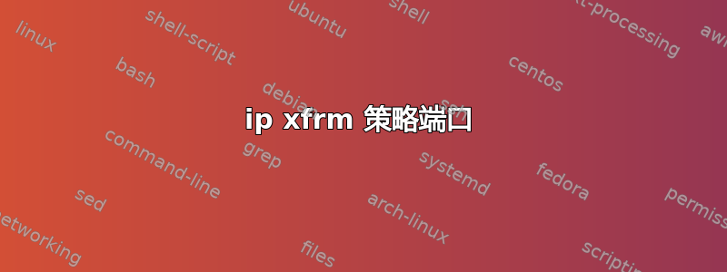 ip xfrm 策略端口