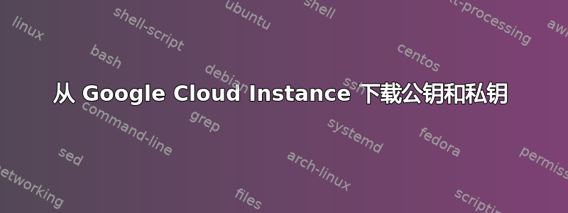 从 Google Cloud Instance 下载公钥和私钥