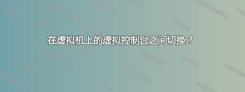 在虚拟机上的虚拟控制台之间切换？