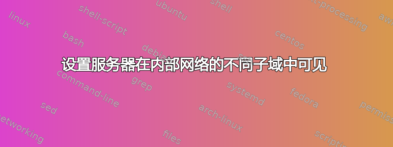 设置服务器在内部网络的不同子域中可见