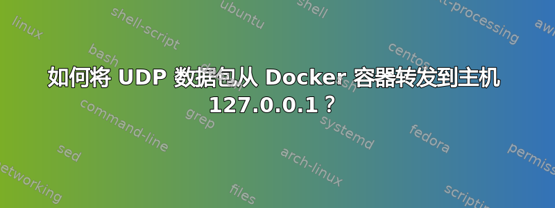 如何将 UDP 数据包从 Docker 容器转发到主机 127.0.0.1？